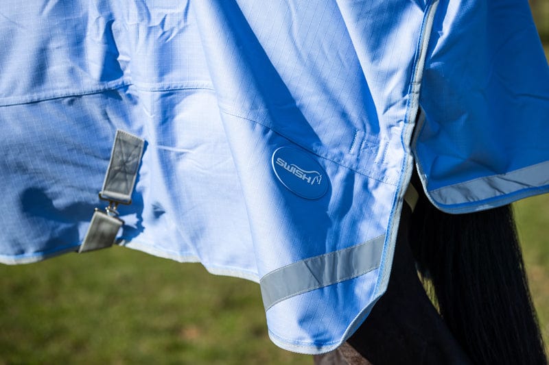 100g Detachable Neck Turnout Rug - Cornflower