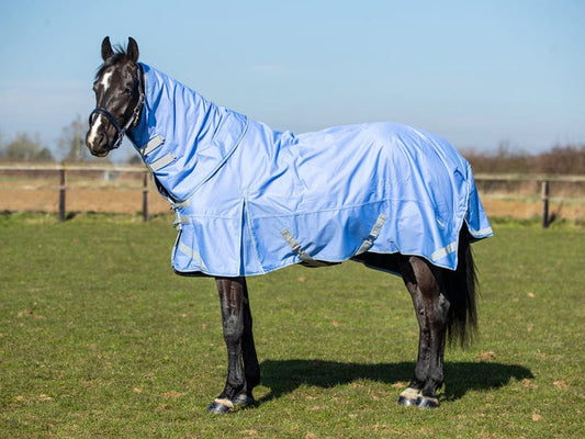 0g Detachable Neck Turnout Rug - Cornflower