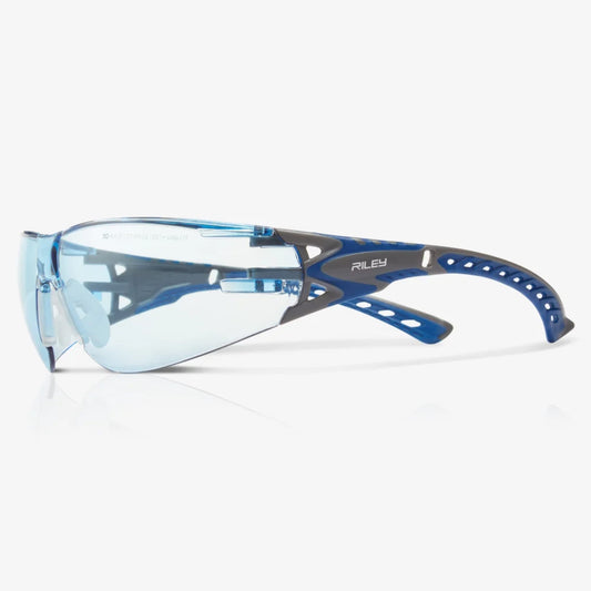 RILEY Stream Evo Eco Anti Fog  Wrap Around Safety Glasses with Blue Tint Lens