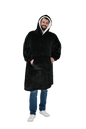 OLIVIA ROCCO Mens Hooded Oversized Blanket Giant Hoodie With Sherpa Lining Grey Stars