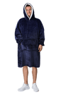 OLIVIA ROCCO Mens Hooded Oversized Blanket Giant Hoodie With Sherpa Lining Grey Stars