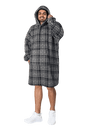 OLIVIA ROCCO Mens Hooded Oversized Blanket Giant Hoodie With Sherpa Lining Grey Stars