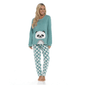 OLIVIA ROCCO Panda Snuggle Fleece Pyjama Set Women With Printed Pants Easy Care Fabric
