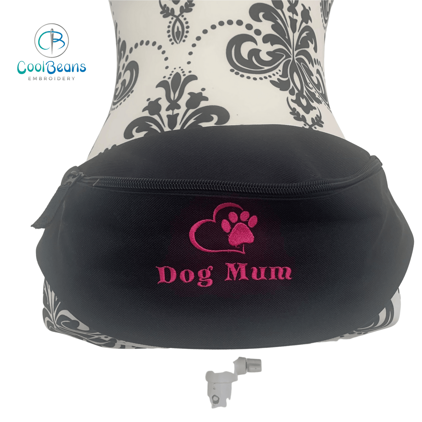 Dog Walking - Dog Mum Paw in Heart Belt Bag / 2 Zip Bumbag