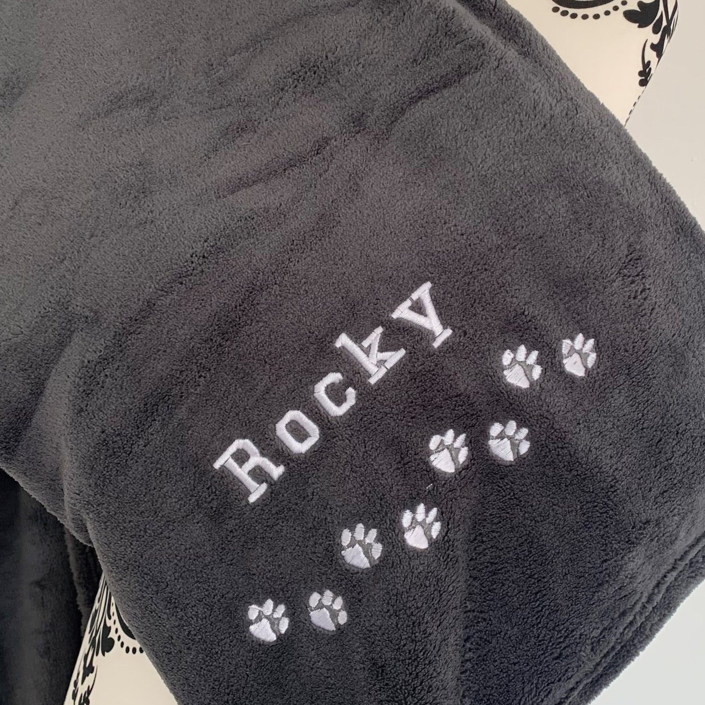 Pet Fleece Blanket - Paw Prints - Personalised