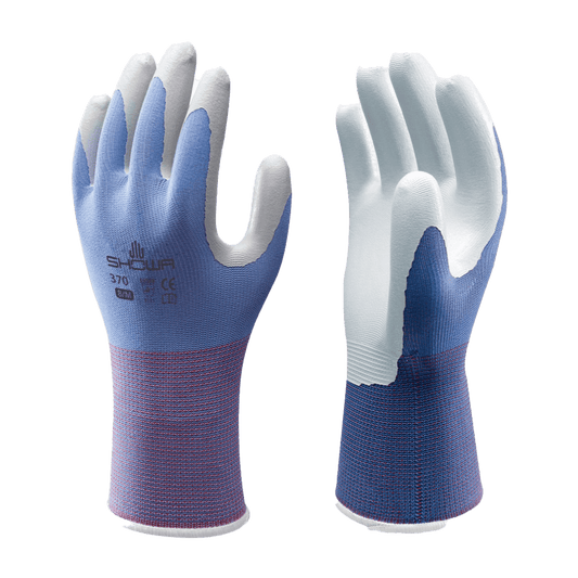 SHOWA 370 Blue Lightweight Gardening Multi Purpose Grip Safety Gloves