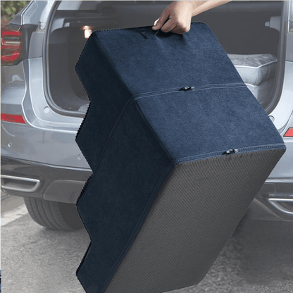 EHEYCIGA Dog Stairs – 3-Step Navy (13.5 in H) for Sofa, Non-Slip, Foldable