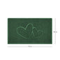 "Double Heart" Embossed Loofah Textured Spaghetti Doormat