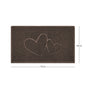 "Double Heart" Embossed Loofah Textured Spaghetti Doormat