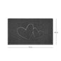 "Double Heart" Embossed Loofah Textured Spaghetti Doormat