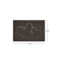 Embossed Spaghetti Outdoor Doormat - Brown