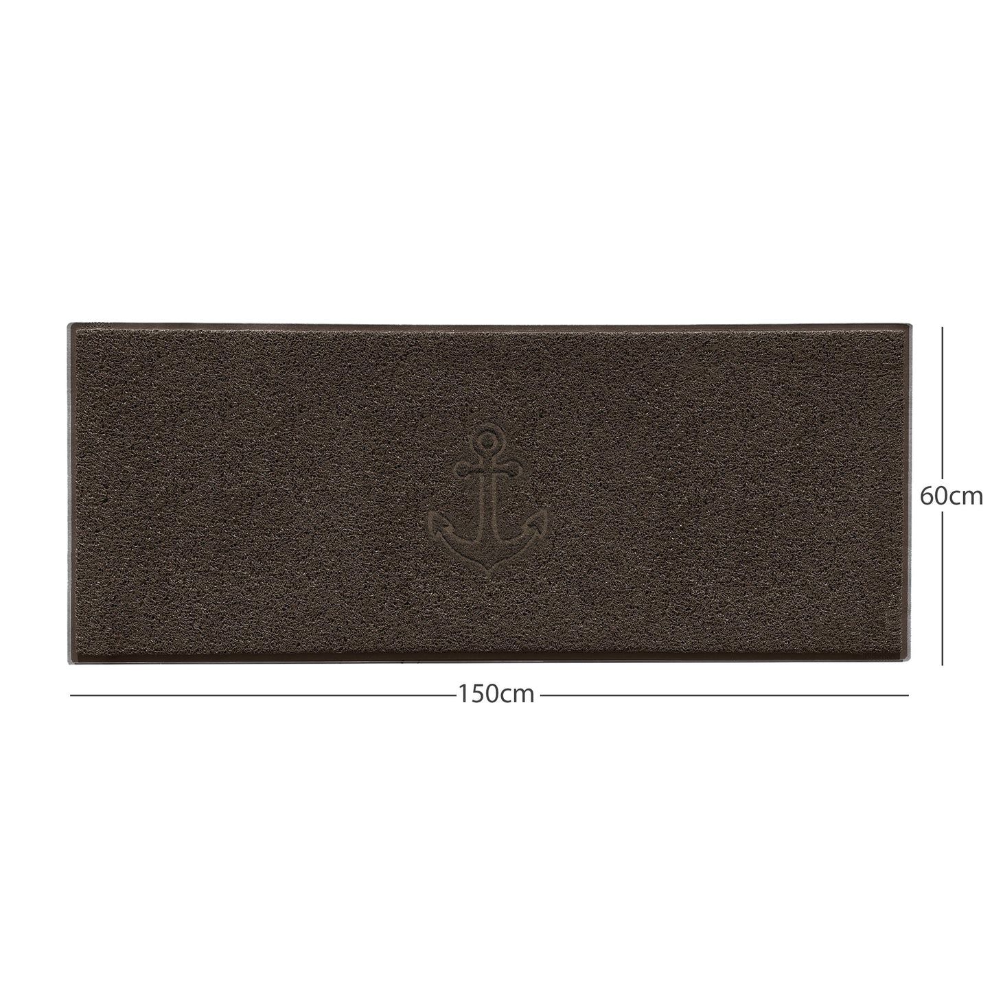 "Anchors Away" Grey Spaghetti Door Mat