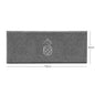 Embossed Pineapple Grey Spaghetti Door Mat