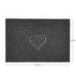 "Heart" Embossed Loofah Textured Spaghetti Door Mat