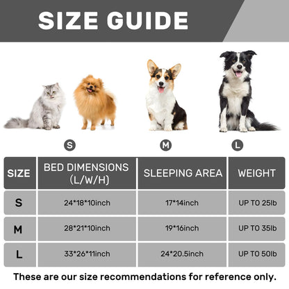 Hollypet Fluffy Plush Sofa Bed for Small Dogs & Cats — Green & White
