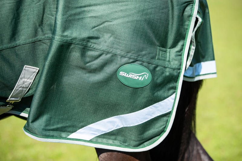 100g Detachable Neck Turnout Rug - Hunter Green