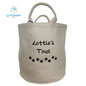 Pet Toy Storage - Mini Paws Felt Trug - Pet Storage Tub - Personalised