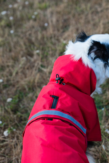 Luxe Waterproof Dog Coat 0g - Red