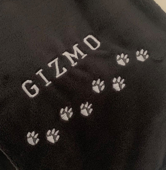 Pet Bubble Blanket - Mini Paws - Personalised