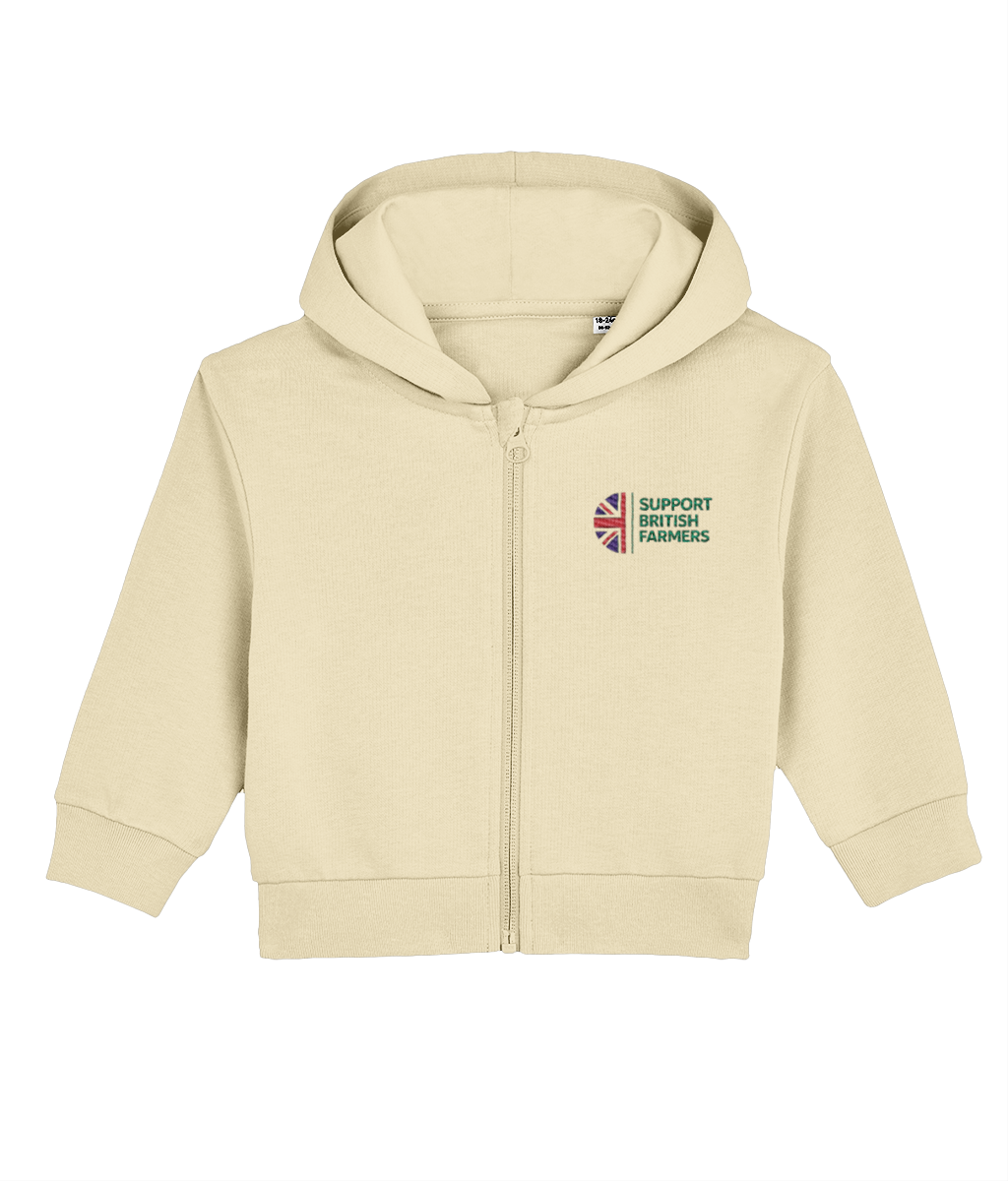 Baby Farmer Hoodie Embroidered Support British Farmers