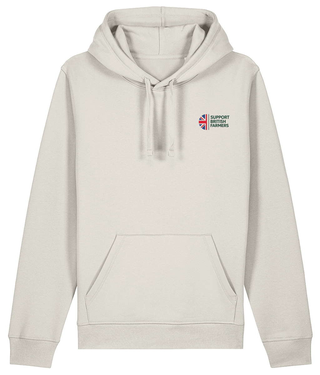 Hoodie Soft White Support British Farmers