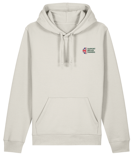 Hoodie Soft White Support British Farmers
