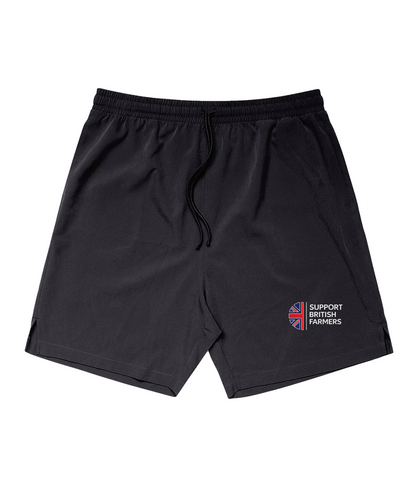 Active Farmers Field Shorts 18" Black Support British Farmers