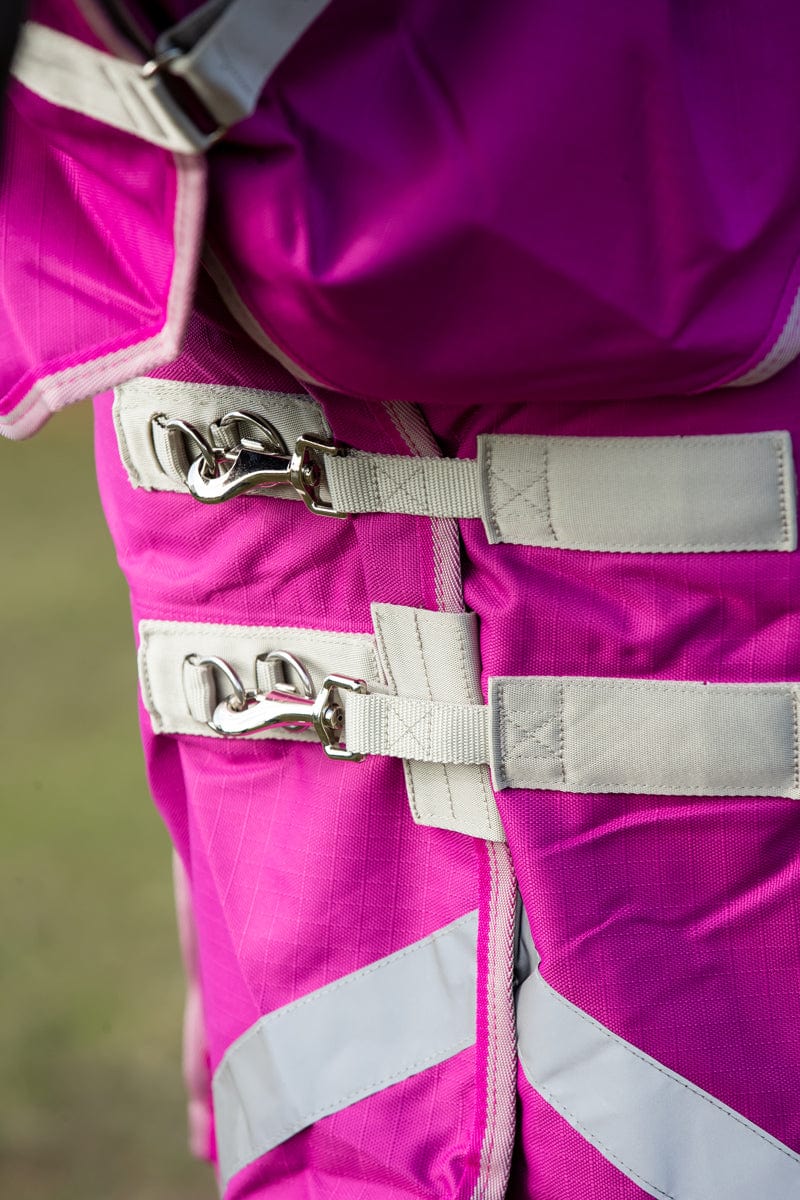 100g Detachable Neck Turnout Rug - Mulberry