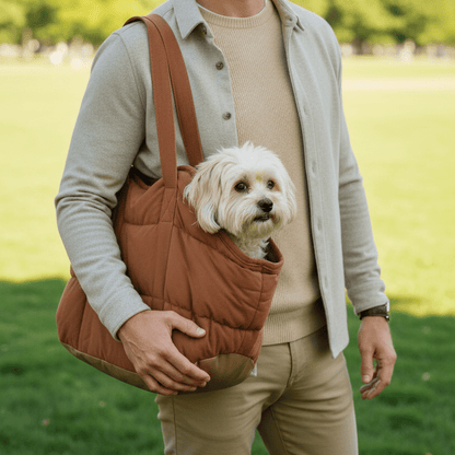 NoblePup Plush Dog Purse Carrier for Small Dogs | Cozy Travel Tote for Under 15 lbs