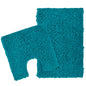 OLIVIA ROCCO Como 2 Piece Teal Bath Mat And Pedestal Set Non Slip Super Absorbent Cotton Hotel-Quality Everyday Comfort