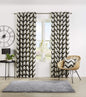 OLIVIA ROCCO Chevron Curtain Panels With Matching Cushion Covers Cotton Mix Easy Care