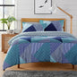OLIVIA ROCCO Jasper Teal Printed Duvet Cover Set Easy Care With Button Closure for a Hotel-Style Bedroom Refresh