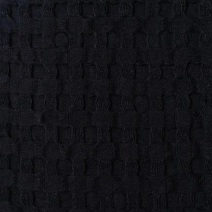 OLIVIA ROCCO Florian Checked Throw Blanket 100% Cotton Black Bedspread For Sofas