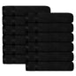 OLIVIA ROCCO Towels Belmont Viscose Stripe Black 100% Cotton Hotel Quality Bath Towels