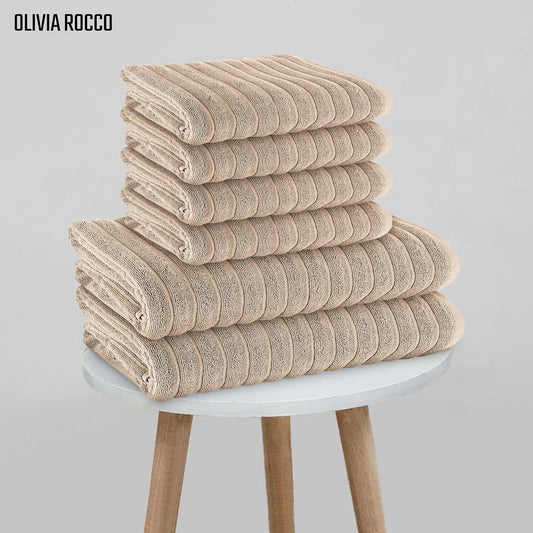 Hydro Cotton Ribbed Towels Jumbo Bath Sheets 2 Pack