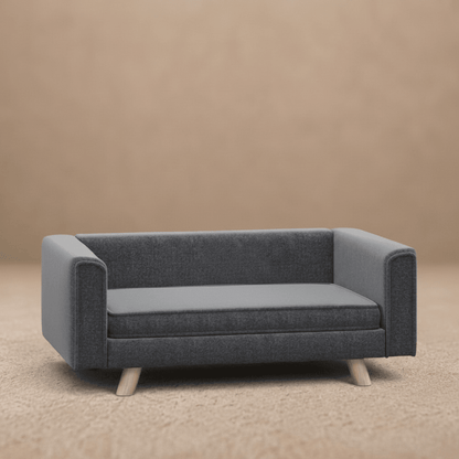 PawHut Elevated Dog Sofa Bed - Medium/Small Dogs, Grey - Comfy & Stylish