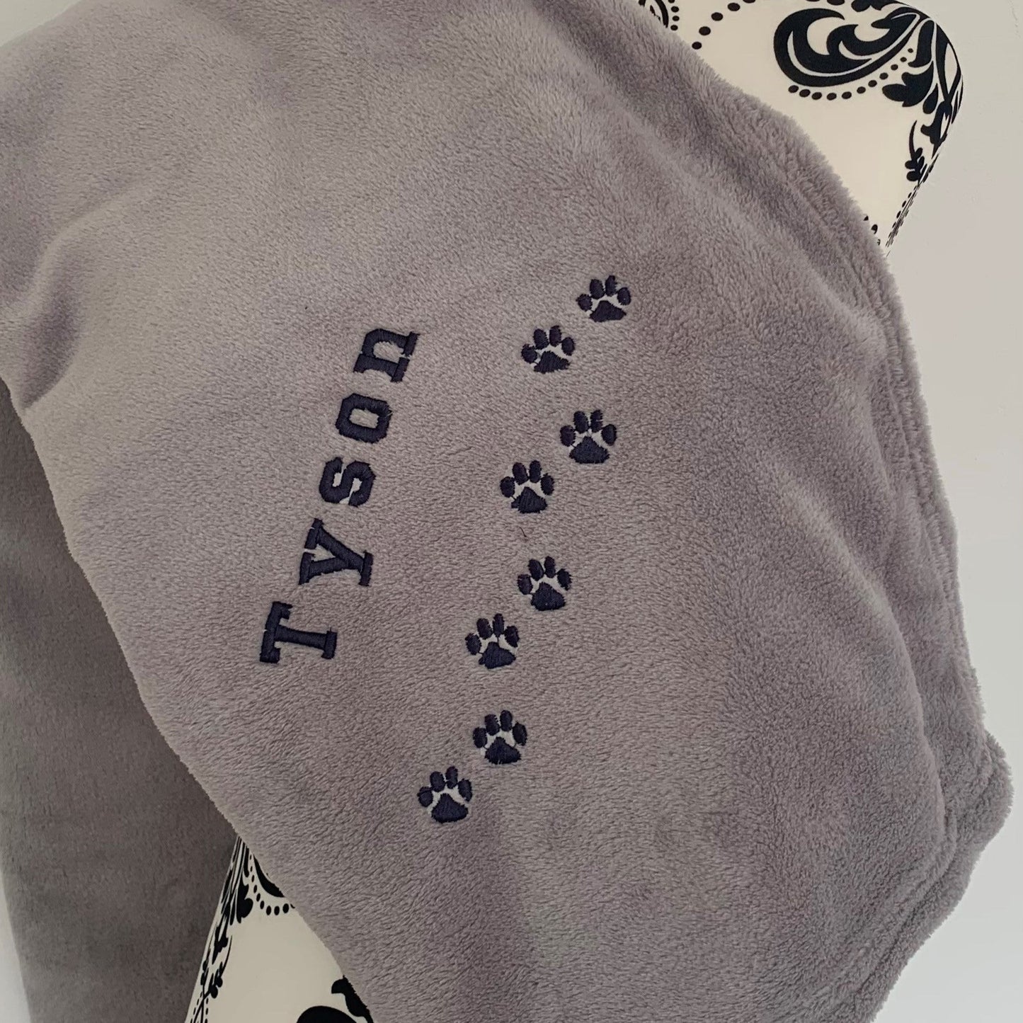 Pet Fleece Blanket - Paw Prints - Personalised