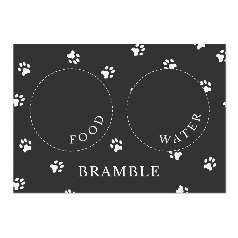 Personalised Black Pet Placemat