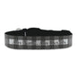 Personalised Large Dog Collar with Black Tartan Background, Personalise with Any Name or Details