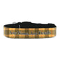 Personalised Large Dog Collar with Yellow Tartan Background, Personalise with Any Name or Details