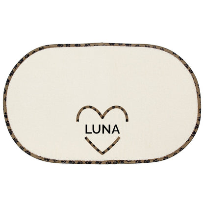 Personalised Love Heart Pet Bowl Placemat