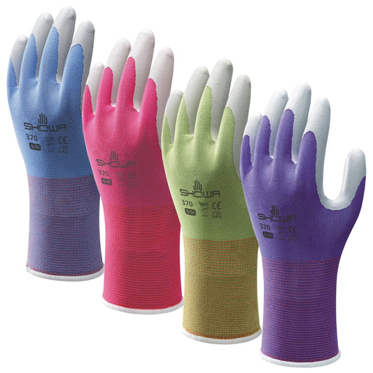 SHOWA 370 Lightweight Gardening Multi Purpose Grip Safety Gloves (PACK of 4 PAIRS)