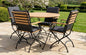 Sicily 4 Seater Teak and Wrought Iron Round 110cm Garden Dining Set