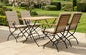 Sicily 4 Seater Teak and Wrought Iron Rectangular 120cm Garden Dining Set