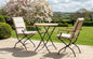 Sicily 2 Seater Teak and Wrought Iron Round 70cm Garden Dining Set