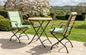 Sicily 2 Seater Teak and Wrought Iron Round 70cm Garden Dining Set