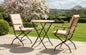 Sicily 2 Seater Teak and Wrought Iron Round 70cm Garden Dining Set
