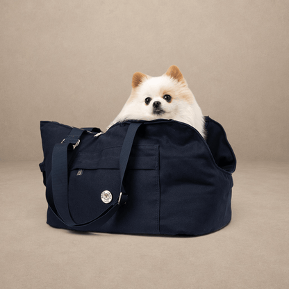 Soho Poms Berwick Pet Carrier - Navy - Ideal for Dogs & Cats