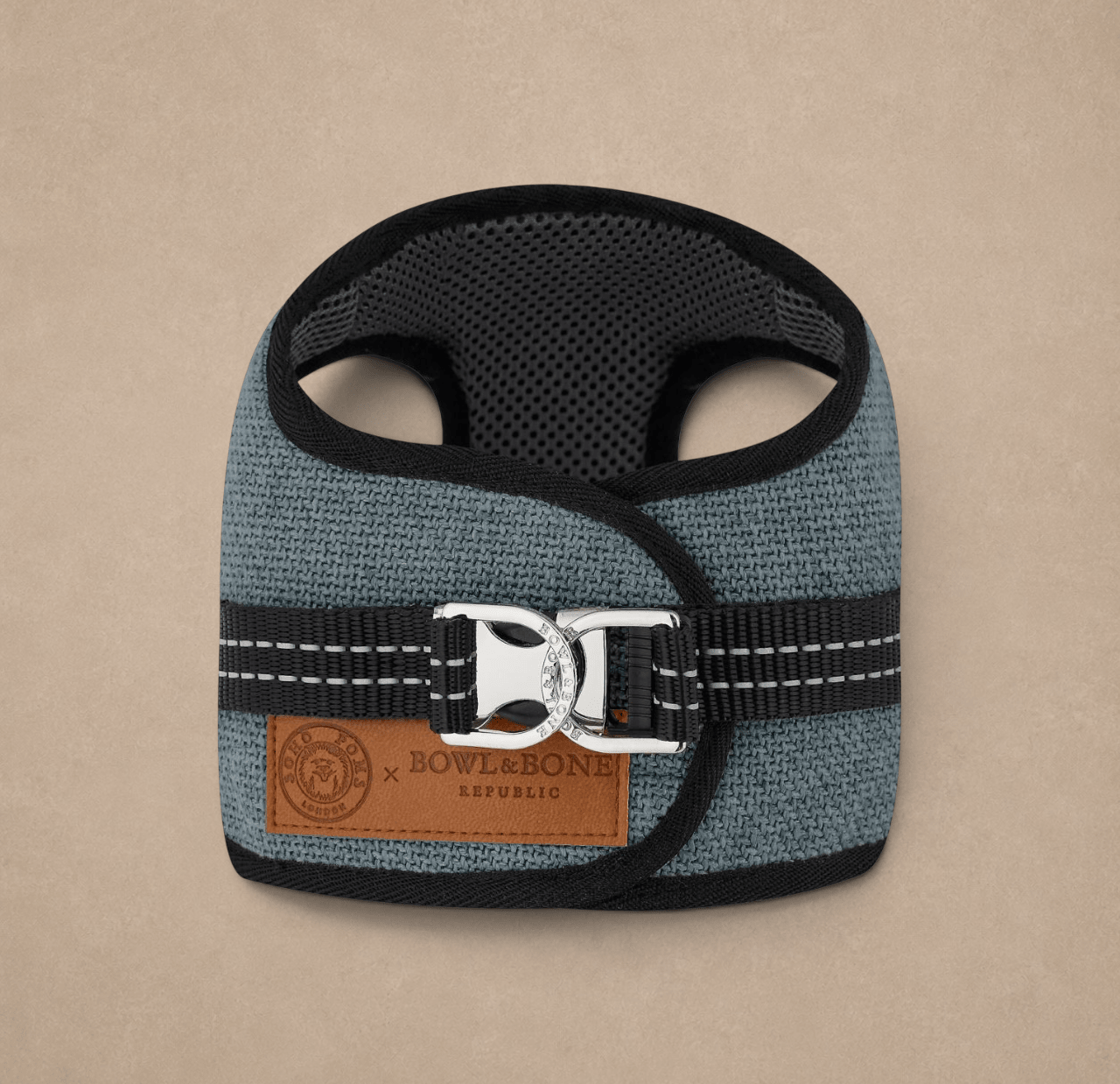 Soho Poms x Bowl & Bone Republic Mayfair Harness - Ocean