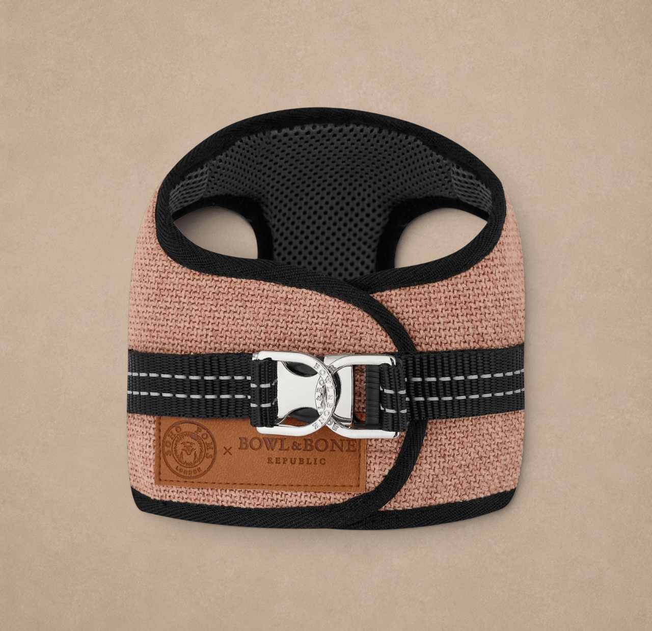 Soho Poms x Bowl & Bone Republic Mayfair Harness - Salmon